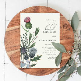 Invitaciones a ducha de novias modernas con flores