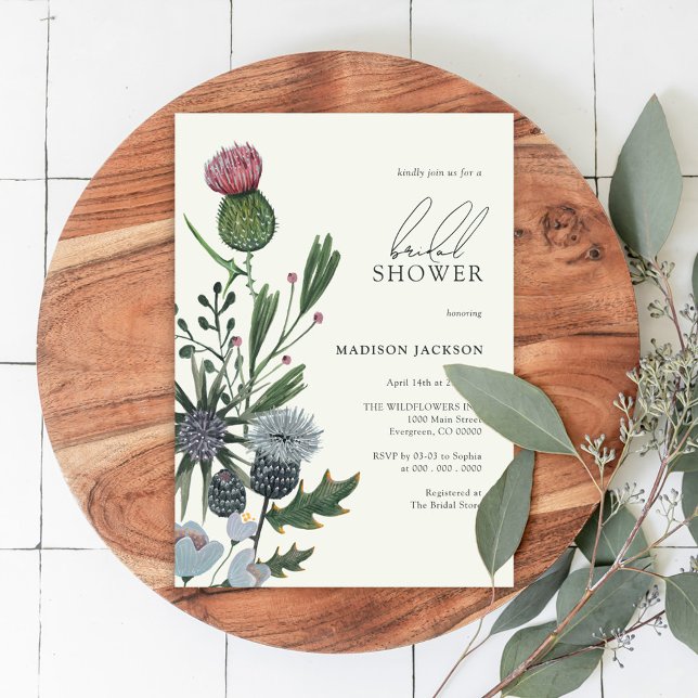 Invitaciones a ducha de novias modernas con flores (Subido por el creador)
