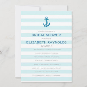 Invitaciones a ducha de novias náuticas formales