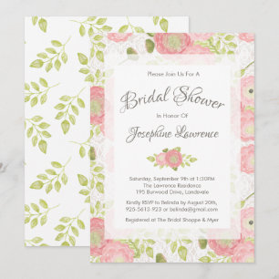 Invitaciones a ducha de novias Ranunculus & Lace P