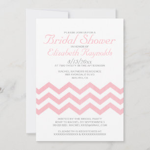Invitaciones a ducha de novias Retro Chevron Zigza