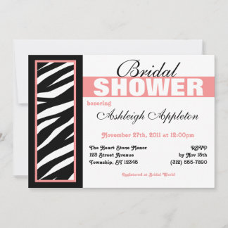 Invitaciones a ducha de novias rosadas en el lado 