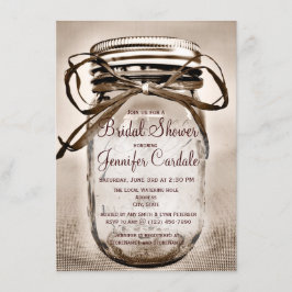 Invitaciones a ducha de novias rusticas de Country
