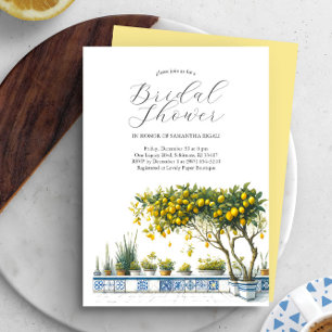 Invitaciones a ducha de personalizado Lemon Bridal
