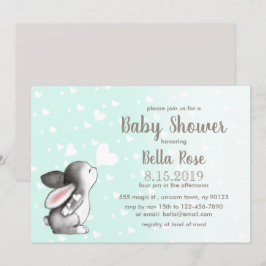 Invitaciones a ducha para bebés confitadas de cora