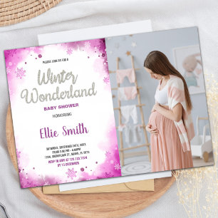 Invitaciones a ducha para bebés de invierno Foto e