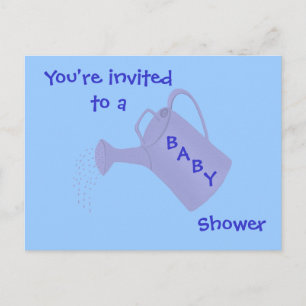 Invitaciones a ducha para bebés El agua azul puede