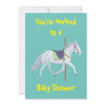 Invitaciones a ducha para Personalizados de caball