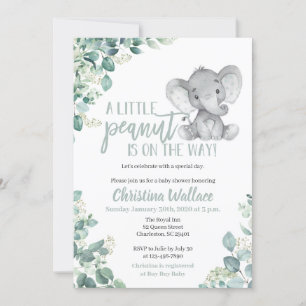 Invitaciones a duchador para niños con Elefante Ne