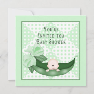 Invitaciones a ducharse con un dulce pea bebé (ver