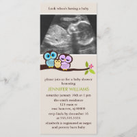 Invitaciones a ducharse con un sonograma de la fam
