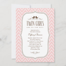 Invitaciones a ducharse para Chicas gemelos