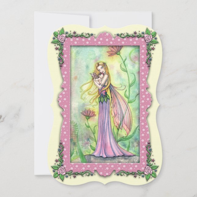 Invitaciones a ducharse para madres y bebés (Anverso)