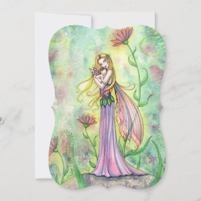 Invitaciones a ducharse para madres y bebés (Anverso)