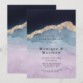 Invitaciones a duchas de duchas de la pareja Agate