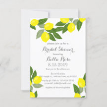 Invitaciones a duchas de novias Boho Lemon
