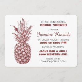 Invitaciones a duchas de novias con piña de vino