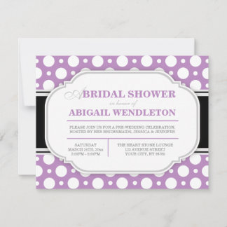 Invitaciones a duchas de novias con punto de polka