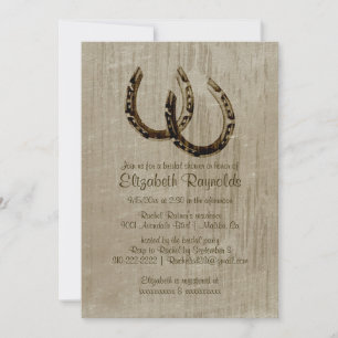Invitaciones a duchas de novias de herradura vinta