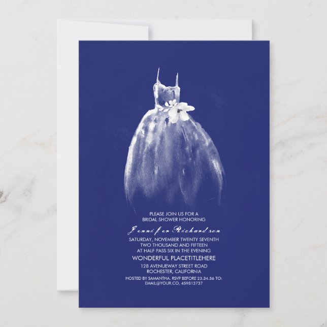 Invitaciones a duchas de novias de la Marina de lo (Anverso)