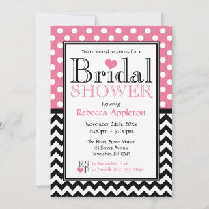 Invitaciones a duchas de novias de Polka Dot Rosa