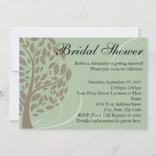 Invitaciones a duchas de novias de verde ecologist