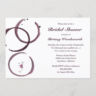 Invitaciones a duchas de novias de Wine Stain Vine