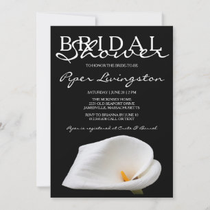Invitaciones a duchas de novias en Calla Lily de c