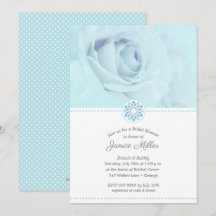 Invitaciones a duchas de novias florales de Rosa a
