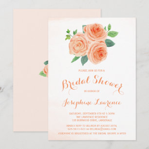 Invitaciones a duchas de novias florales para Rosa