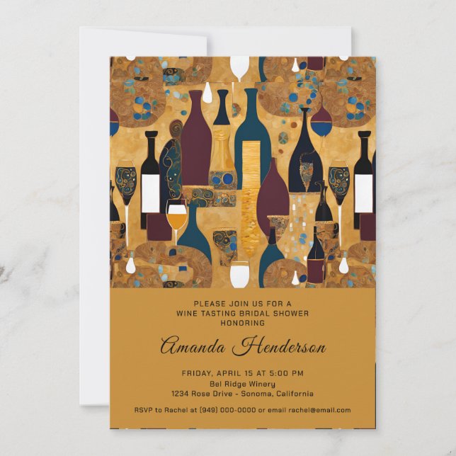 Invitaciones a duchas de novias para degustación d (Anverso)