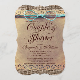 Invitaciones a duchas de pareja rústica de cosecha