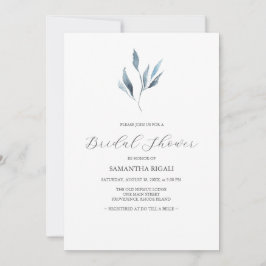 Invitaciones a duchas nupales Dusty Blue Botanical