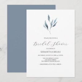 Invitaciones a duchas nupales Dusty Blue Botanical