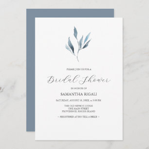 Invitaciones a duchas nupales Dusty Blue Botanical