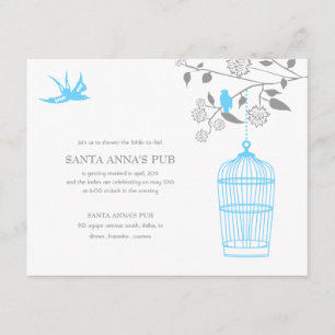 Invitaciones a duchas nupciales Aqua Marigold