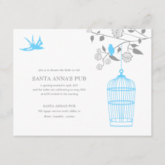 Invitaciones a duchas nupciales Aqua Marigold