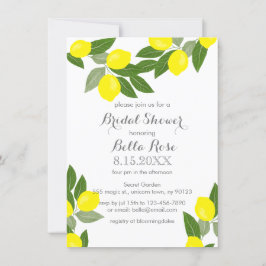 Invitaciones a duchas nupciales Boho Citrus Lemon