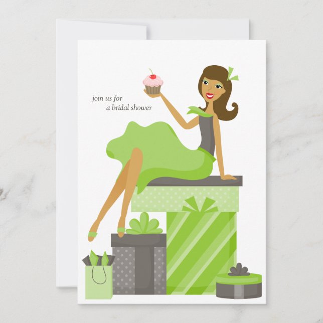 Invitaciones a duchas nupciales {Brunette Brides} (Anverso)