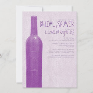 Invitaciones a duchas nupciales con botellas de vi