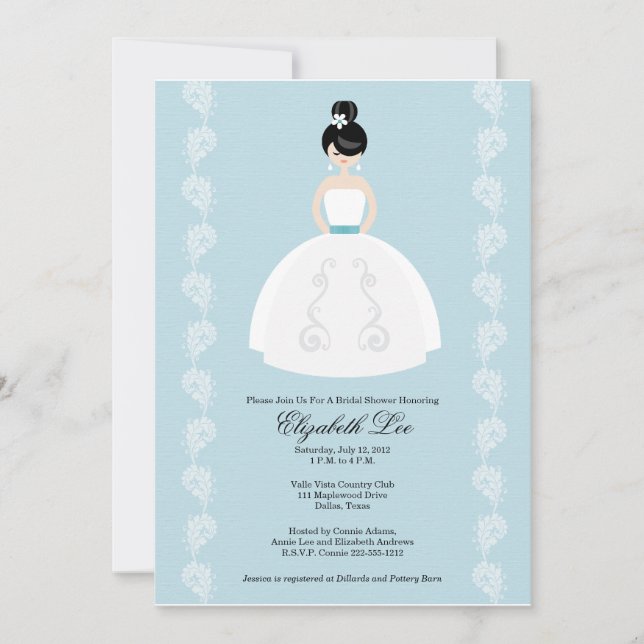 Invitaciones a duchas nupciales de Bonito asiático (Anverso)