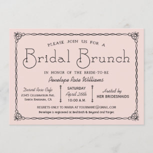 Invitaciones a duchas nupciales de brunch nodal