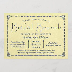 Invitaciones a duchas nupciales de brunch nodal