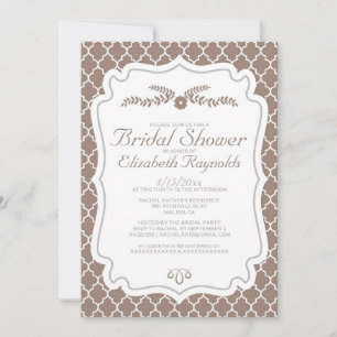 Invitaciones a duchas nupciales de cuatrefoil marr