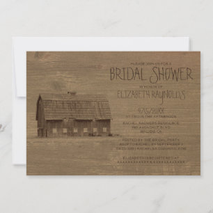 Invitaciones a duchas nupciales de la granja Vinta