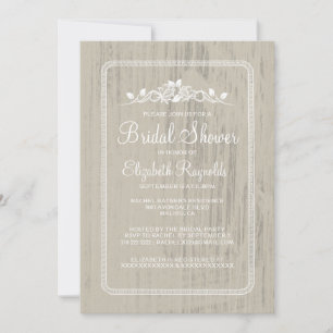 Invitaciones a duchas nupciales de marfil de vinta
