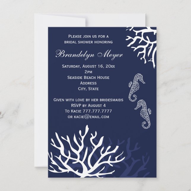 Invitaciones a duchas nupciales en los arrecifes d (Anverso)