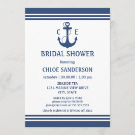 Invitaciones a duchas nupciales náuticas de la Mar