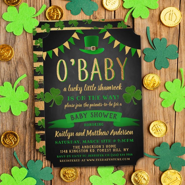 Invitaciones a duchas para bebés de O'Baby St. Pat (Subido por el creador)