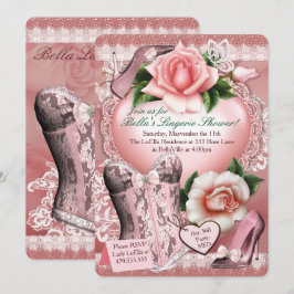 Invitaciones a duchas para fiestas de lencería y s